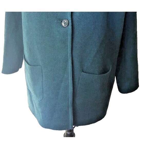 Catherine Malandrino teal boxy sweater cardigan blazer jacket XL - Picture 5 of 12